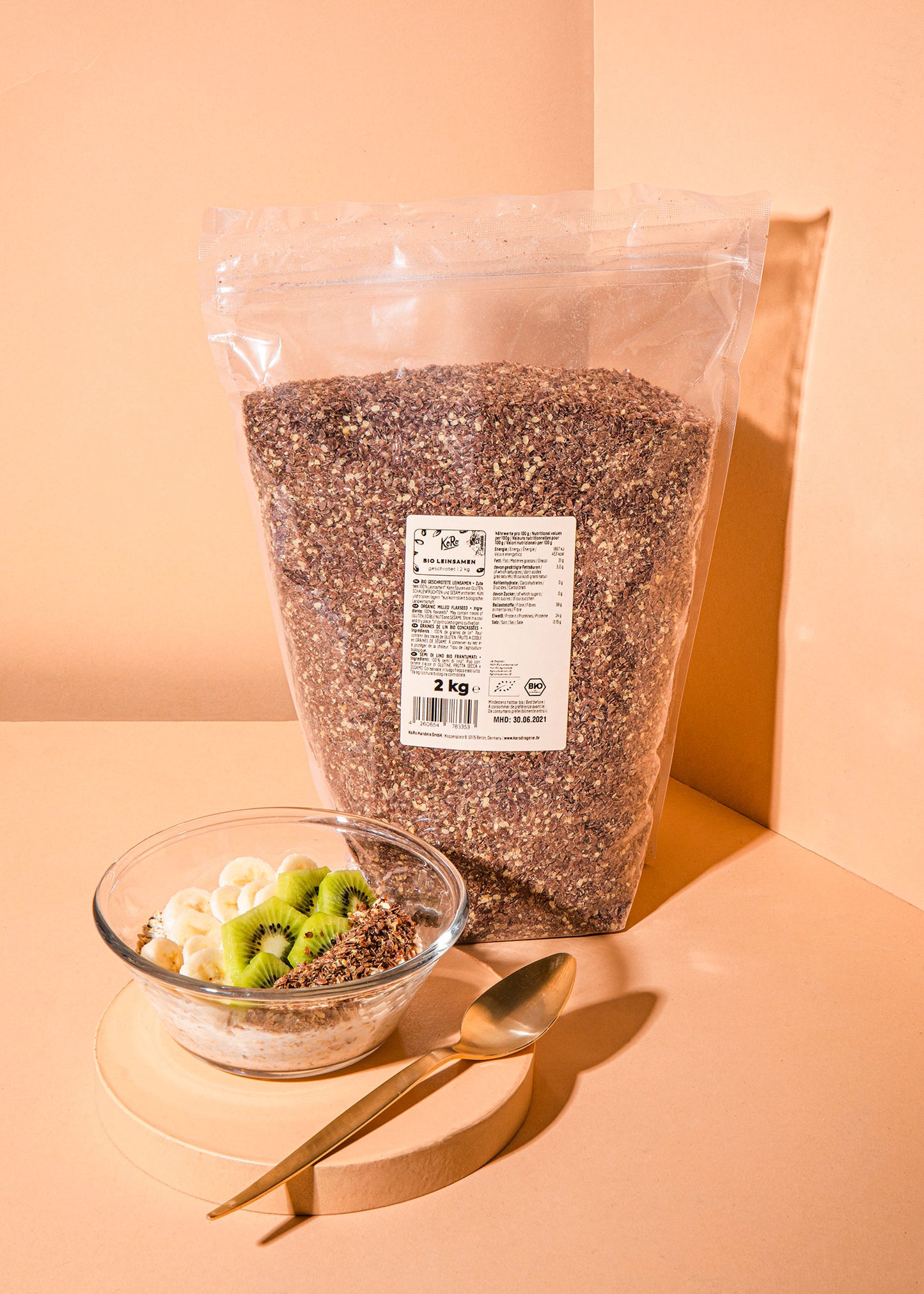 Geschrotete Bio Leinsamen 2 kg