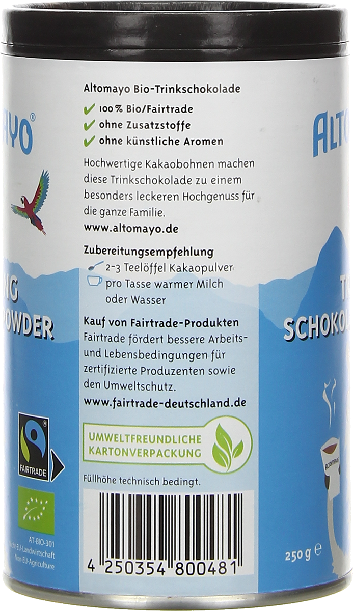 Organic Trinkschokolade ALTOMAYO | 250g
