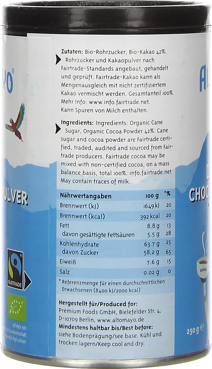 Organic Trinkschokolade ALTOMAYO | 250g