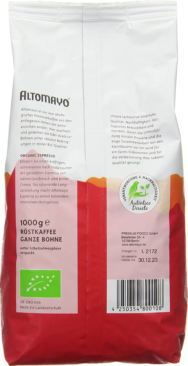 Organic Espresso ALTOMAYO | Gemahlen