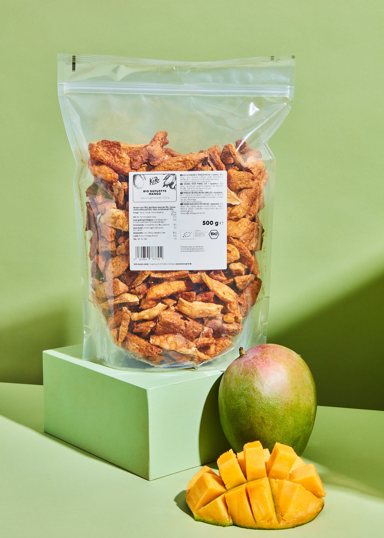 Gepuffte Bio Mango 500 g