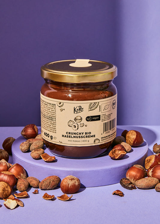 Crunchy Bio Haselnusscreme mit Kakao 400 g
