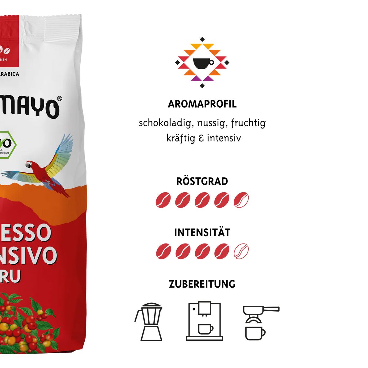 ALTOMAYO Bio Espresso Intensivo Peru | Ganze Bohne